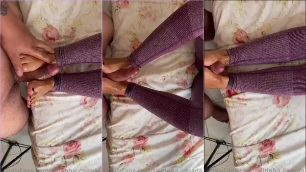 Vídeo da Talitinha Casada se divertindo com os pés pro safadinho