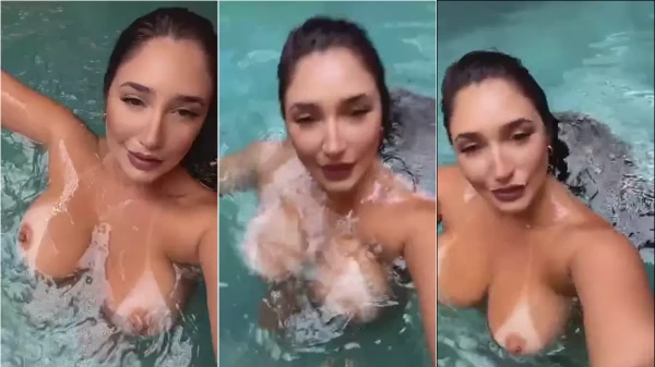 Vídeo gostoso da Isa Morgan se mostrando na piscina!