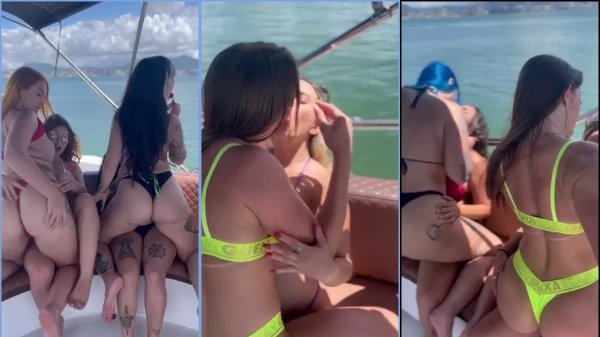 Vídeo hot da Giovana Greco a bordo da lancha com suas amigas lésbicas