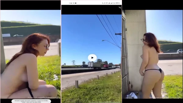 Viralizou na web um vídeo da professora Cibelly Ferreira sem clothes na rua