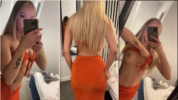 Zara Yasmin, toda sensual, se exibindo na frente do espelho do quarto