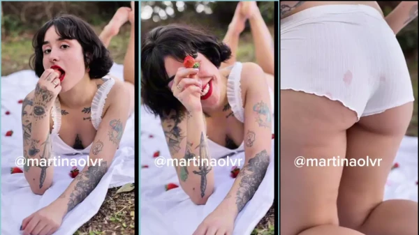 Martina OLVR mostrando a calcinha em público