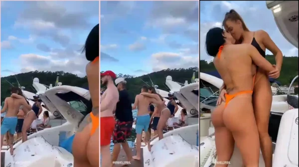 Olha a Maikelly curtindo um agito na lancha com as amigas!