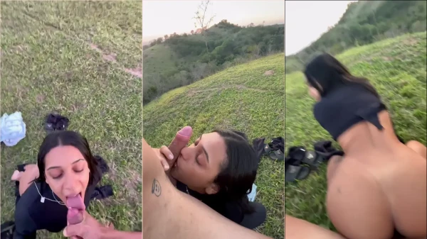 Rafyn dando um talento na ‘pintosa’ enquanto se diverte ao ar livre