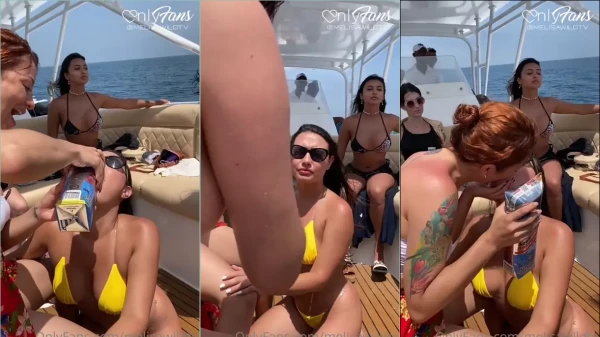 Rolou um vídeo da Melisa Wild se divertindo na putaria na lancha!