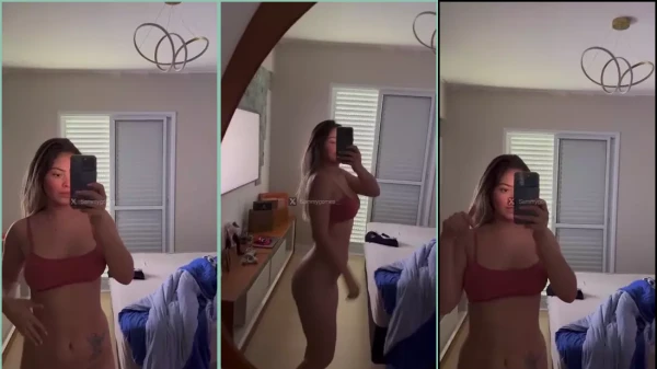 Sammy Gomes fazendo um vídeo bem quente no quarto, bem privacy!