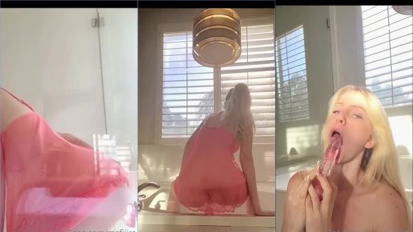 Rolou um vídeo caseiro onde uma travessa tá se divertindo com seu brinquedinho!