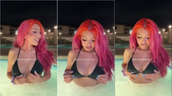 Vídeo bombástico da sofiegonewild se divertindo na piscina!